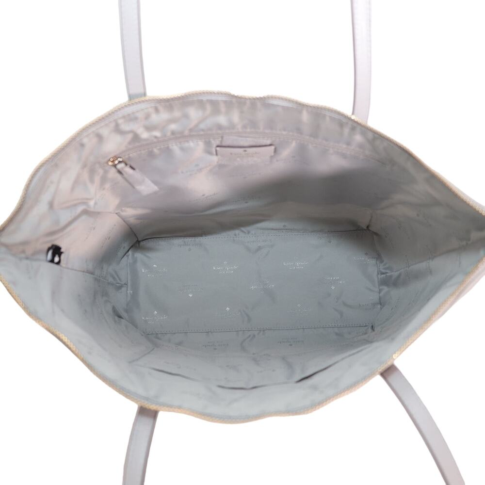 Kate Spade Kitt Nylon Large Daily Tote Shoulder Bag - Platinum Grey - NWT - Picture 4 of 11